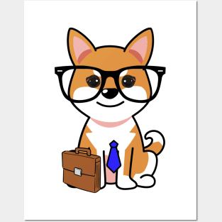 Cute Orange Dog is a colleague at work Posters and Art